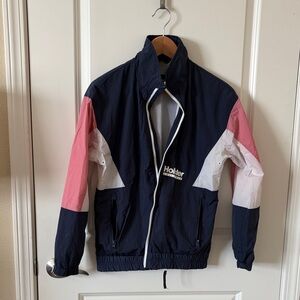 Hollister Blue and Pink Windbreaker